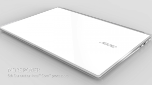 Acer Aspire S7 - aspect exterior superb de sticlă albă