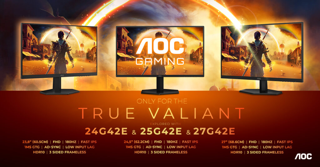 Gamingul la 180 Hz este acum mai accesibil cu noua serie de monitoare AOC GAMING G42